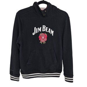Jim Beam American Stillhouse size small black red spell out long sleeve hoodie